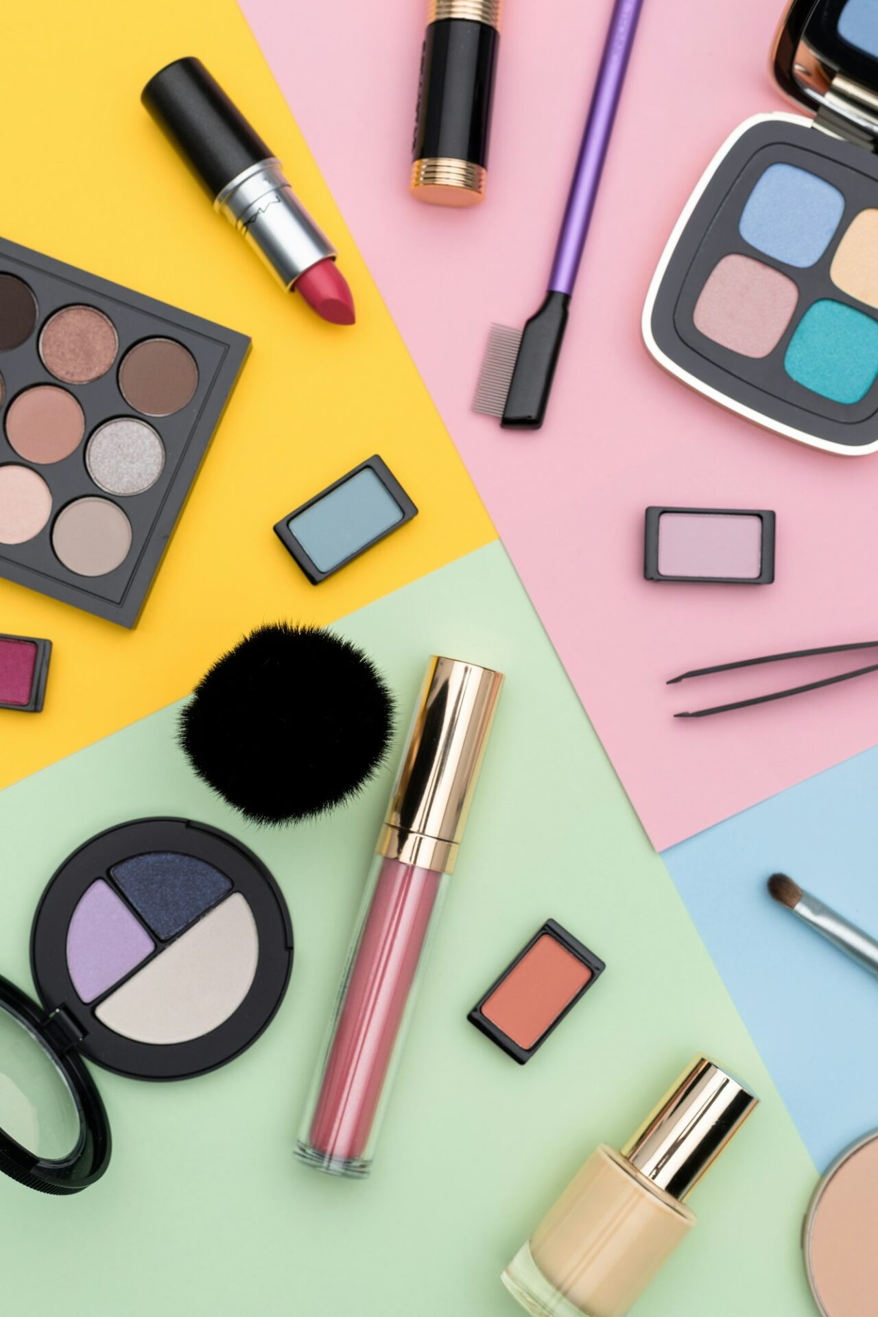 Assorted makeup tools for professional makeup